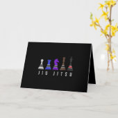 Carte jeu d'échec jiu jitsu, cadeau bjj avec texte. (Fleur jaune)