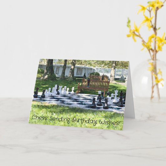 Carte Jeu d'échecs géant dans le parc jeu de jeu amusant (Fleur jaune)