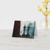 Carte Jeu d'échecs King et Queen Love Couples (Fleur jaune)
