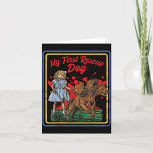 Carte Jeu d'enfant vintage horreur humour noir Premier s