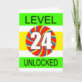 Carte Jeu d'ordinateur 24e anniversaire (Devant)