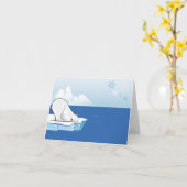 Carte Jeu d'ours blanc (Fleur jaune)