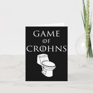 Carte Jeu Drôle de Crohns Sensibilisation Chrons Symp Ma
