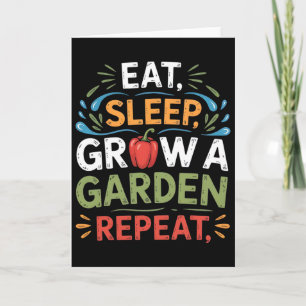 Carte Jeu drôle Manger Dormir Faire grandir un jardin Ré