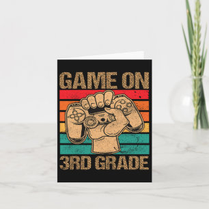 Carte Jeu Drôle Sur 3ème Année Vintage Retro Retour À Sc