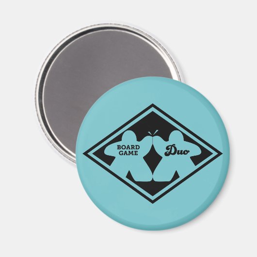 Carte Jeu Duo Black Frame Magnet (Recto/Verso)