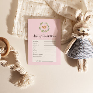 Carte Jeu Floral Dormir Deer Girl Douche de prédictions