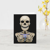 Carte Jeu Halloween Skeleton Gamer Controller (Fleur jaune)