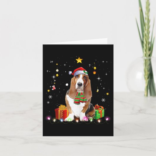 Carte Jeu Hound Chien Arbre de Noël Chandail Noël Chiens (Devant)