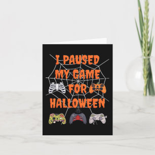 Carte Jeu J'Ai Suspendu Mon Jeu Pour Halloween Fun Gamer