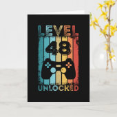 Carte Jeu niveau 48 déverrouillé 48e anniversaire Gift G (Fleur jaune)