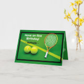 Carte 🎾 Jeu-Set-Anniversaire : Une Célébration De L'As (Fleur jaune)