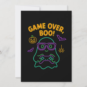Carte Jeu sur Boo Funny Halloween Gamer Ghost