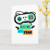 Carte Jeu sur l'année scolaire - Premier jour Retour à l (Fleur jaune)