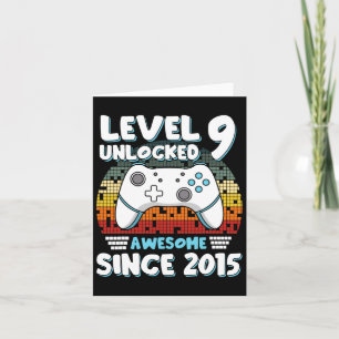 Carte Jeu vidéo 9e anniversaire garçons filles enfants 9