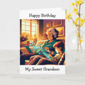 Carte Jeu vidéo à thème Anniversaire pour un petit-fils (Fleur jaune)