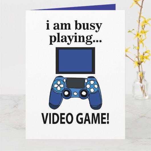 Carte Jeu vidéo auquel je suis en train de jouer Je suis (Fleur jaune)