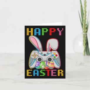 Carte Jeu Vidéo Bunny Rabbit Joyeux Jeu de Pâques Garçon