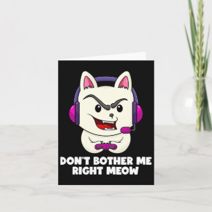 Carte Jeu vidéo de chat drôle pour les garçons gamers là