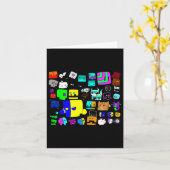 Carte Jeu vidéo de géométrie Répéter Tire Sommeil Joueur (Fleur jaune)