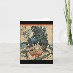 Carte Jeu vidéo de ramen de gamer Kaiju drôle d'animé ja