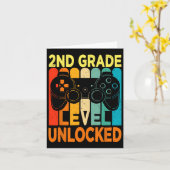Carte Jeu Vidéo Déverrouillé De 2E Année À L'École (Fleur jaune)