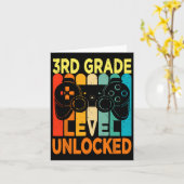 Carte Jeu vidéo déverrouillé de 3e année à l'école (Fleur jaune)