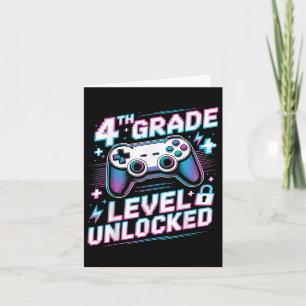 Carte Jeu vidéo déverrouillé de 4e année Premier jour Ga