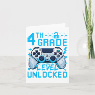 Carte Jeu vidéo déverrouillé de 4e année Premier jour Ga