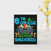 Carte Jeu vidéo déverrouillé de 6e année à l'école (Fleur jaune)