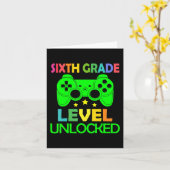 Carte Jeu vidéo déverrouillé de 6e année Retour à l'écol (Fleur jaune)