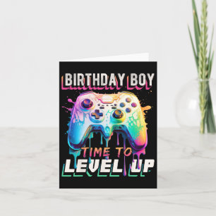 Carte Jeu Vidéo Jeu Anniversaire Fête Garçon
