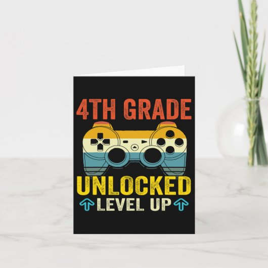 Carte Jeu Vidéo Niveau Déverrouillé De 4E Qualité Jusqu' (Devant)