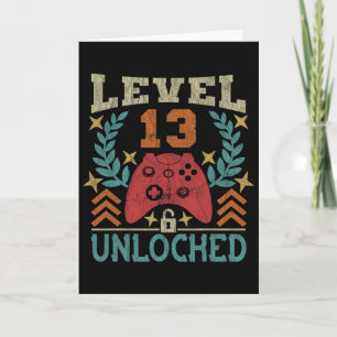 Carte Jeu Vintage 13e anniversaire Cadeau 13 ans Garçon