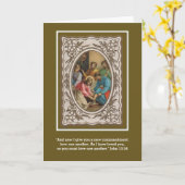 Carte Jeudi Saint Maundy Religieux Jésus Apôtres (Fleur jaune)