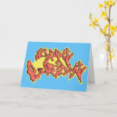 Carte JEUDIanniversairecarte spangleMASSIVE (Fleur jaune)
