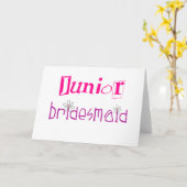 Carte Jeune Bridesmaid (Fleur jaune)