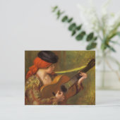 Carte Jeune Espagnole avec guitare par Pierre Renoir (Debout devant)