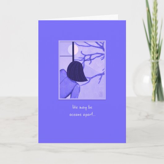 Carte Jeune femme à Shoji Screen Oceans Apart Card (Devant)