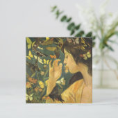 Carte Jeune Femme Aux Belles Papillons (Debout devant)