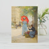 Carte Jeune femme avec parapluie | Victor Gabriel Gilber (Debout devant)