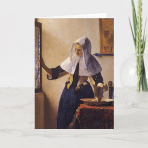 Carte Jeune femme avec un lanceur d'eau