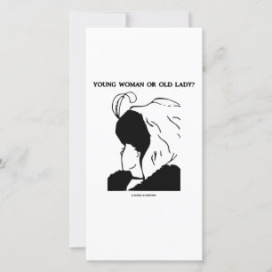 Carte Jeune Femme Ou Vieille Dame ? (Illusion optique)