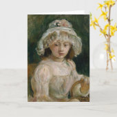 Carte Jeune fille avec Casquette | Berthe Morisot (Fleur jaune)