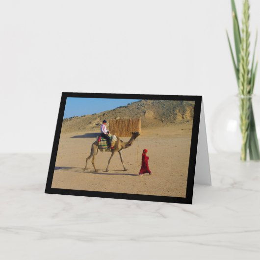 Carte Jeune Fille Avec Chameau (Devant)