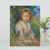 Carte Jeune fille avec un oiseau (par Berthe Morisot) (Debout devant)