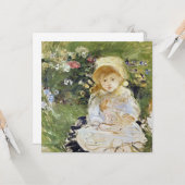 Carte Jeune fille avec une poupée (par Berthe Morisot) (Devant/Arrière en situation)