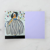 Carte JEUNE FILLE BLANCHE / Joyeux anniversaire (Intérieur)