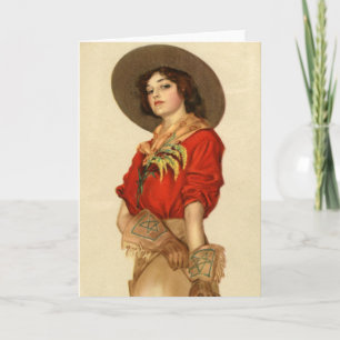 Carte Jeune fille de lasso