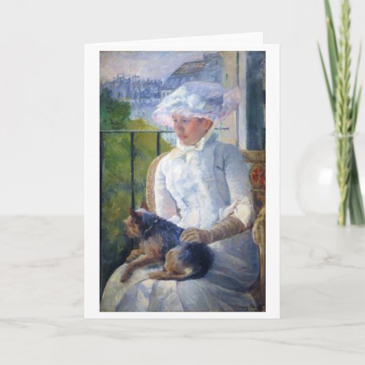 Carte Jeune fille et son chien, Mary Cassatt (Devant)